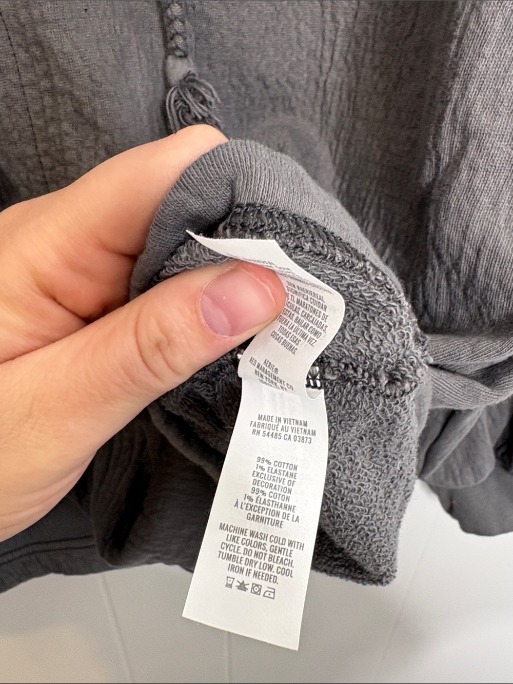 Aerie Sweater Womens Small V Neck Gauze Sweatshirt Pullover Elevated Lounge - Picture 8 of 9